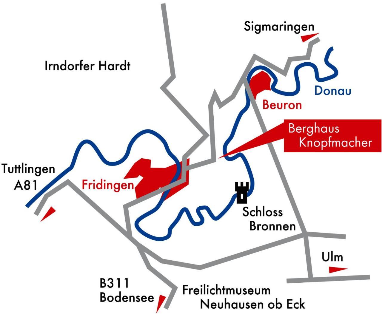 Berghaus Knopfmacher Fridingen an der Donau Eksteriør billede